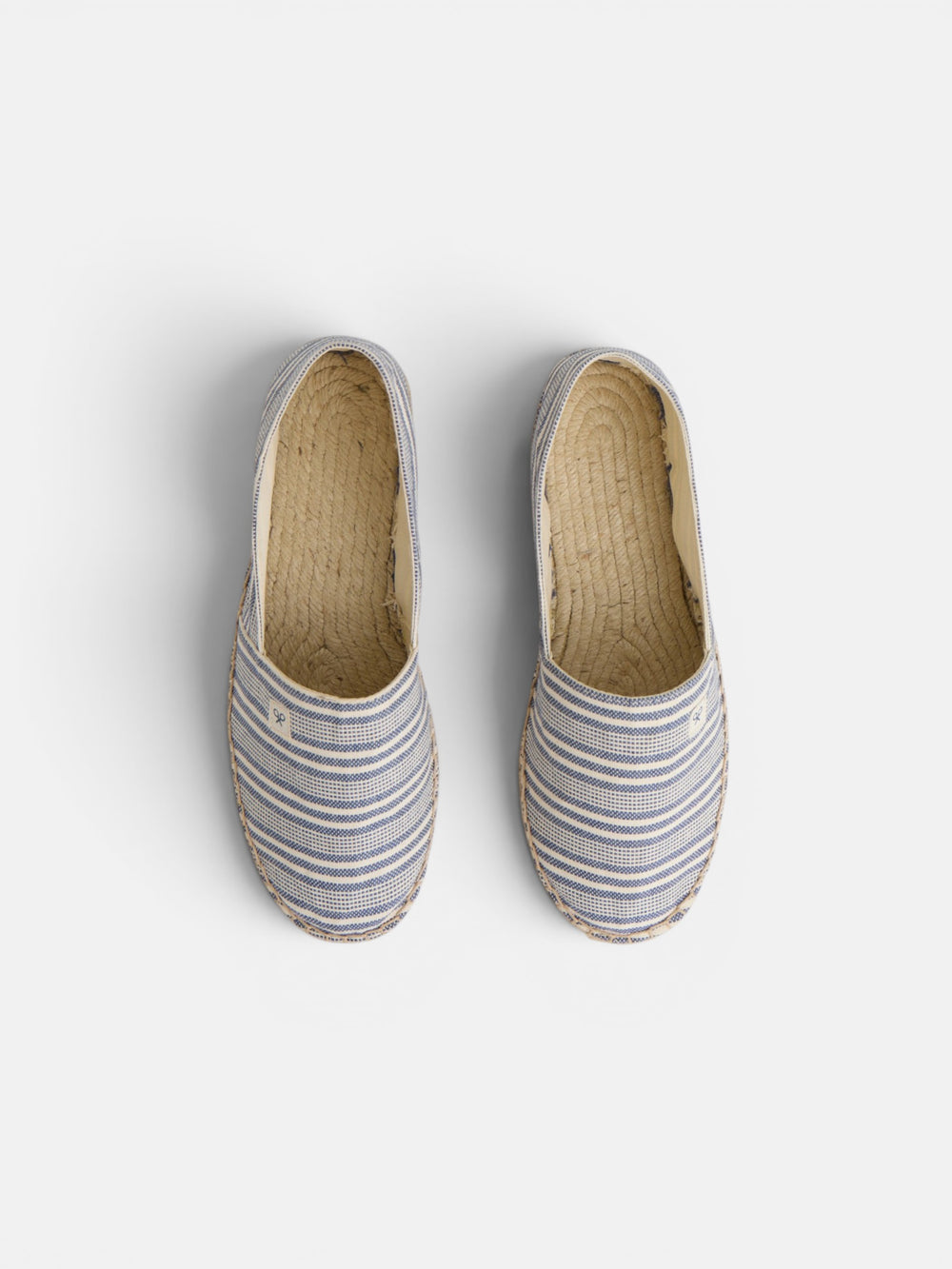 Espadrille à rayures bleues