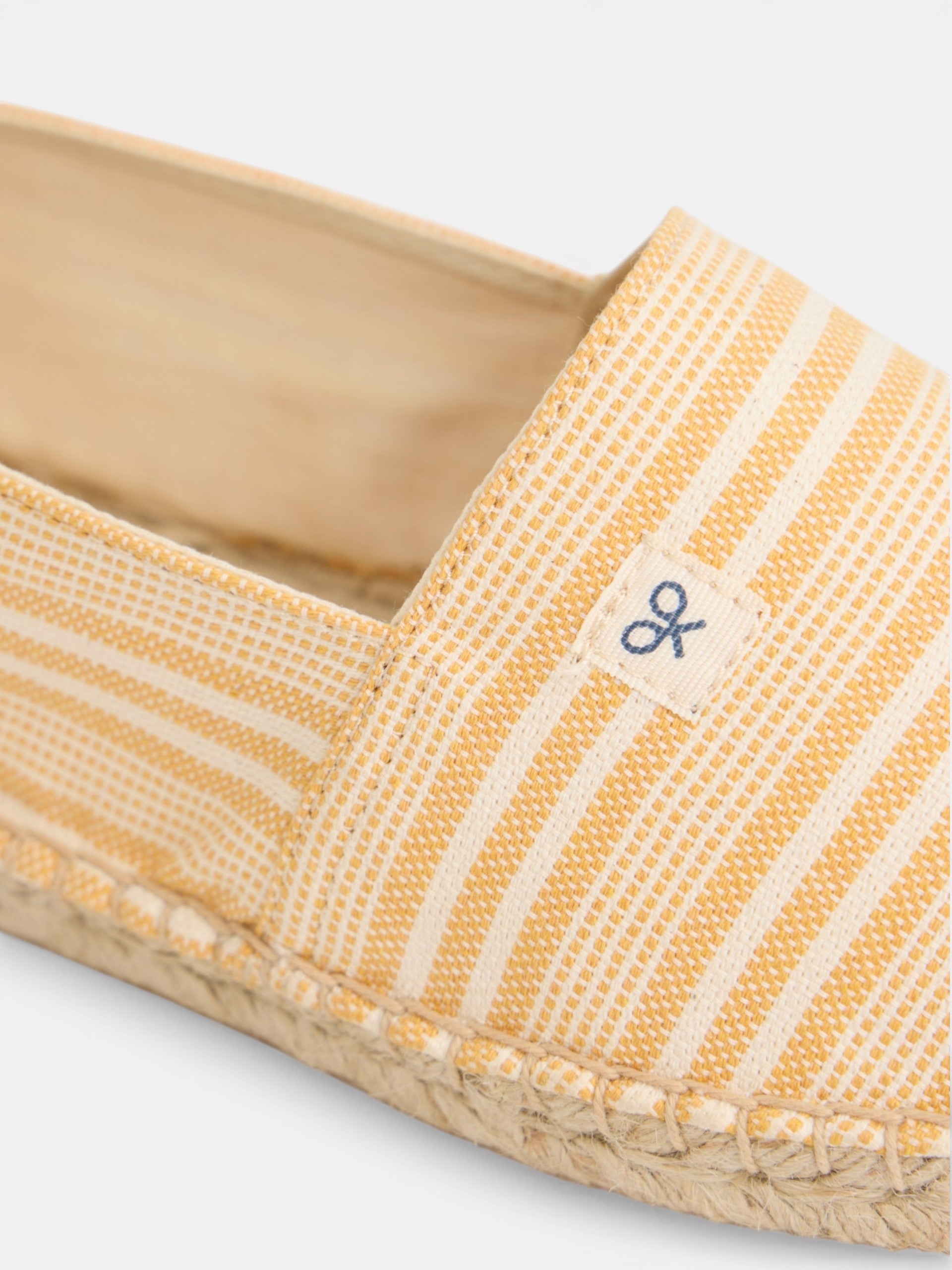 Espadrille à rayures jaunes
