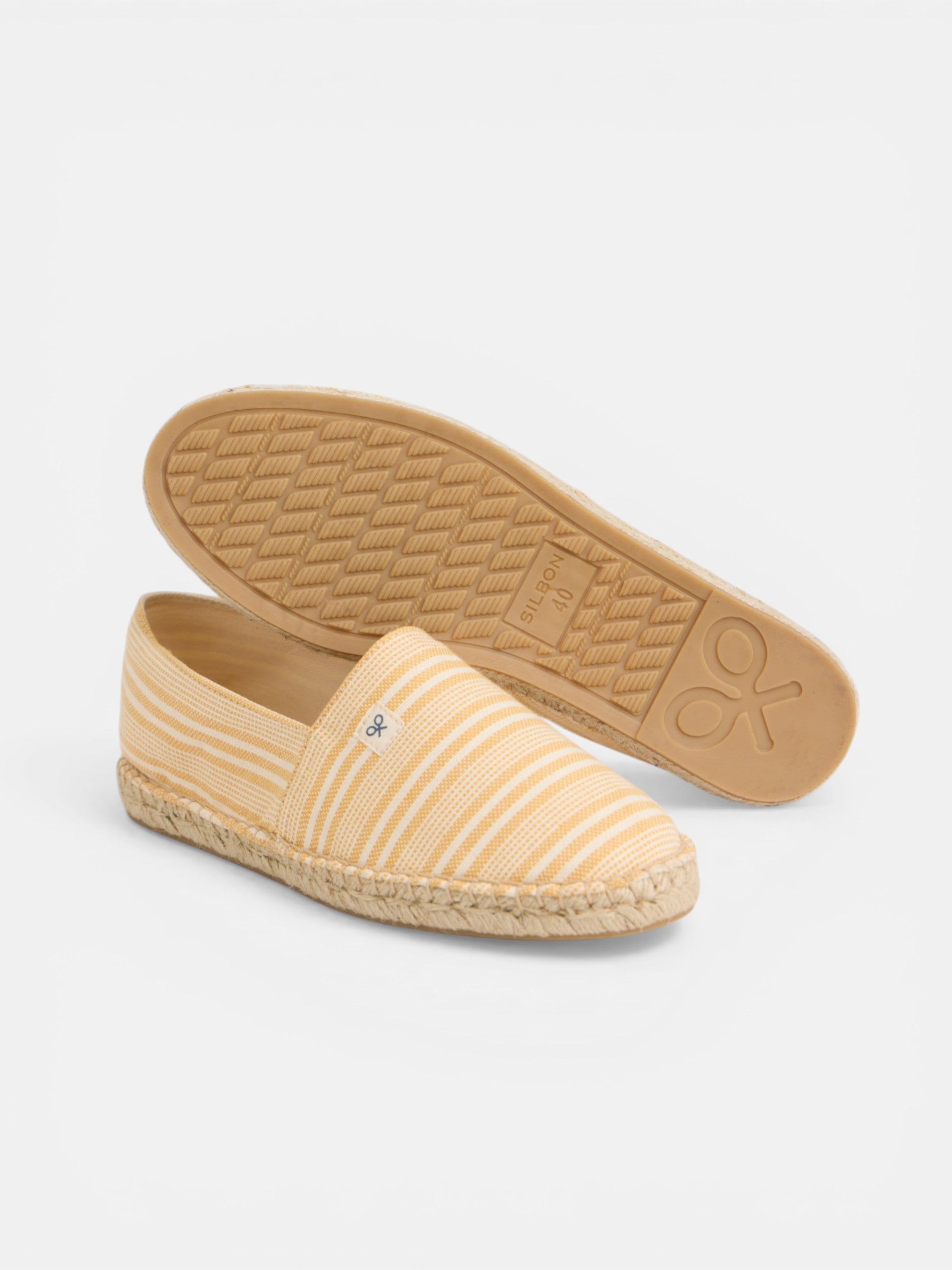 Espadrille à rayures jaunes