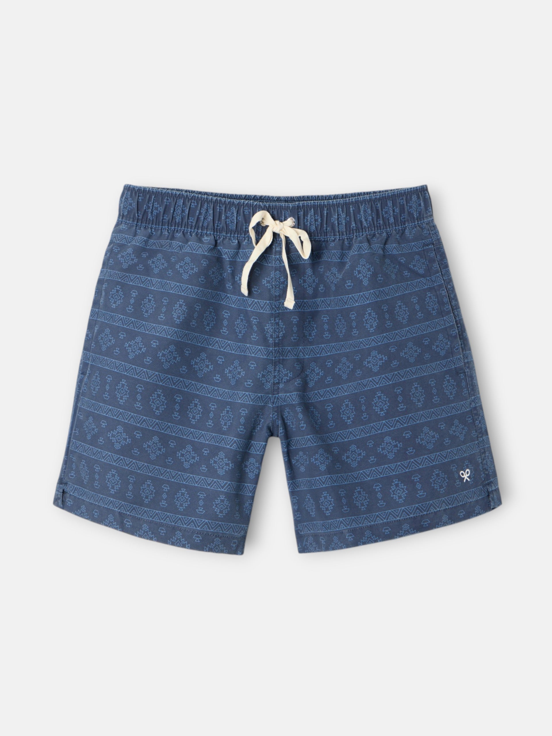 Maillot de bain ethnique bleu marine délavé