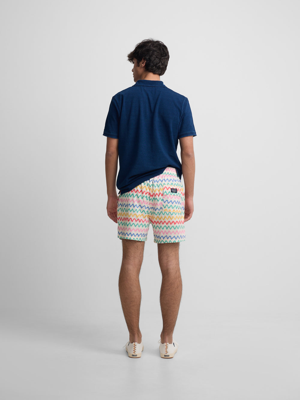 Maillot de bain zigzag multicolore crème