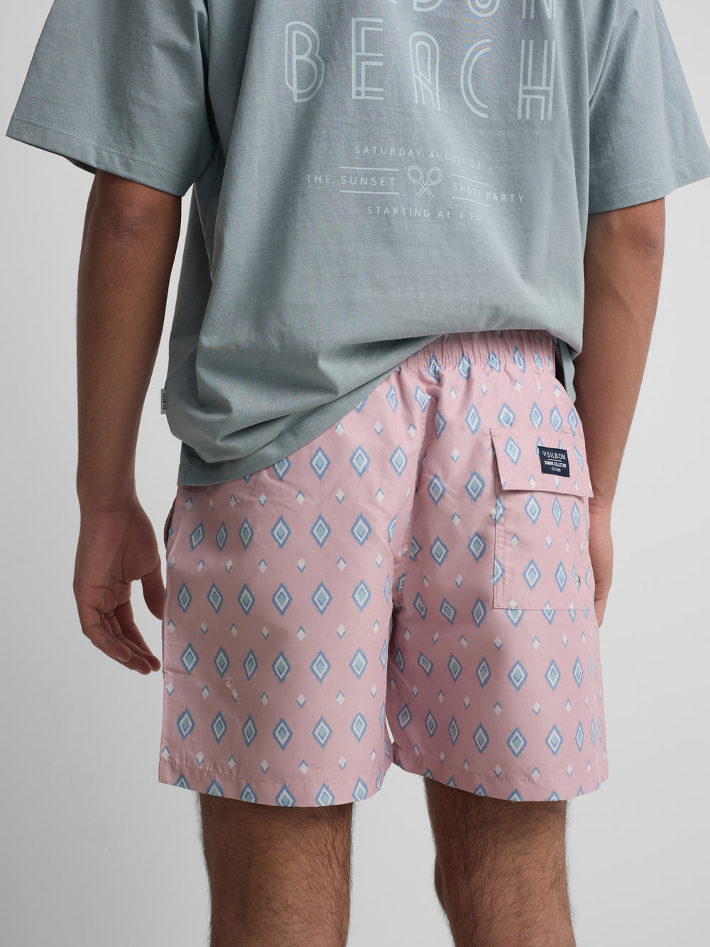 Maillot de bain losanges SB corail