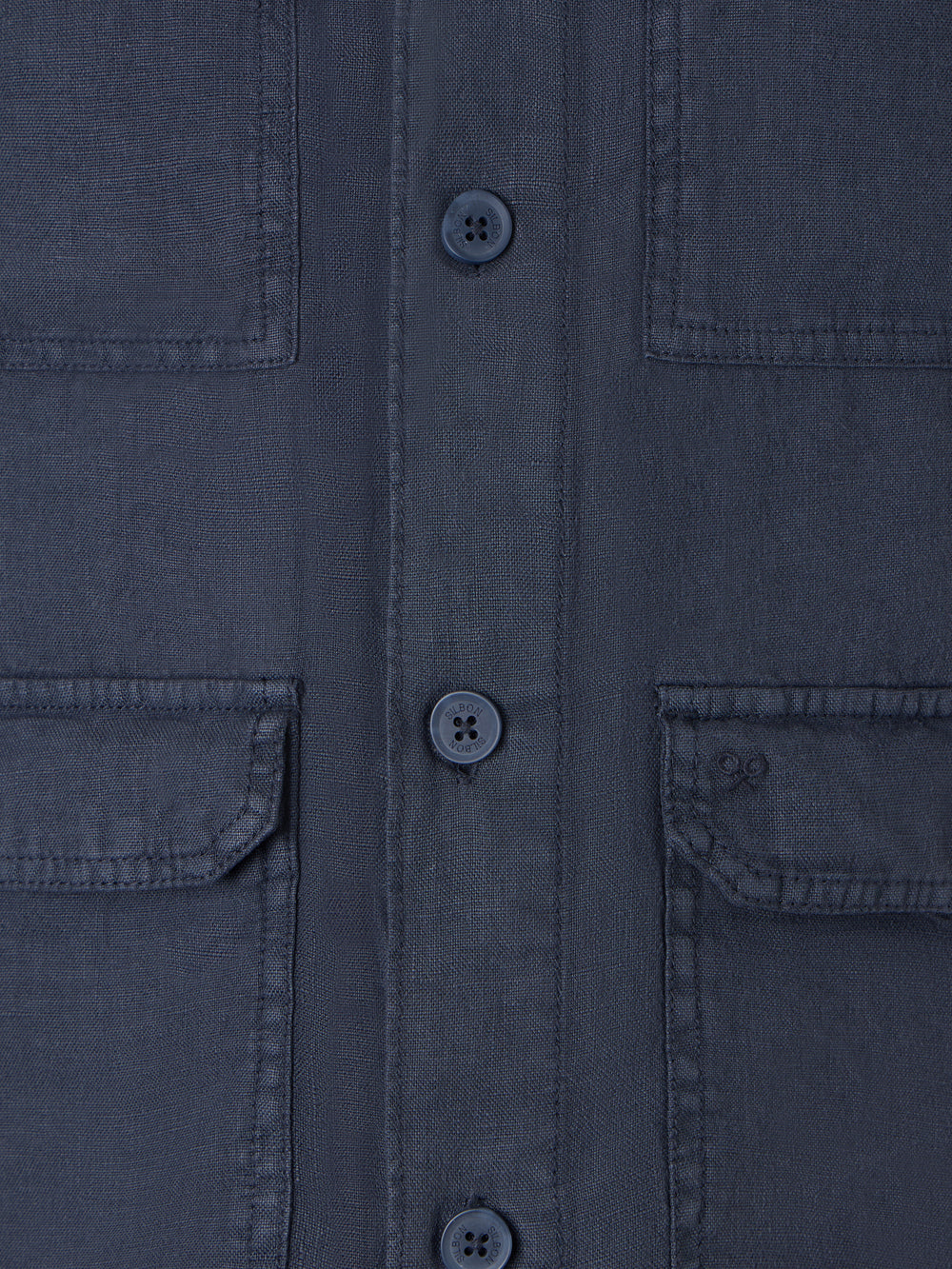 Blue linen overshirt