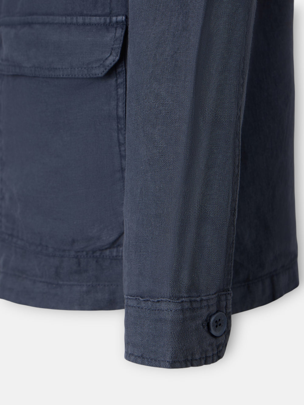 Blue linen overshirt