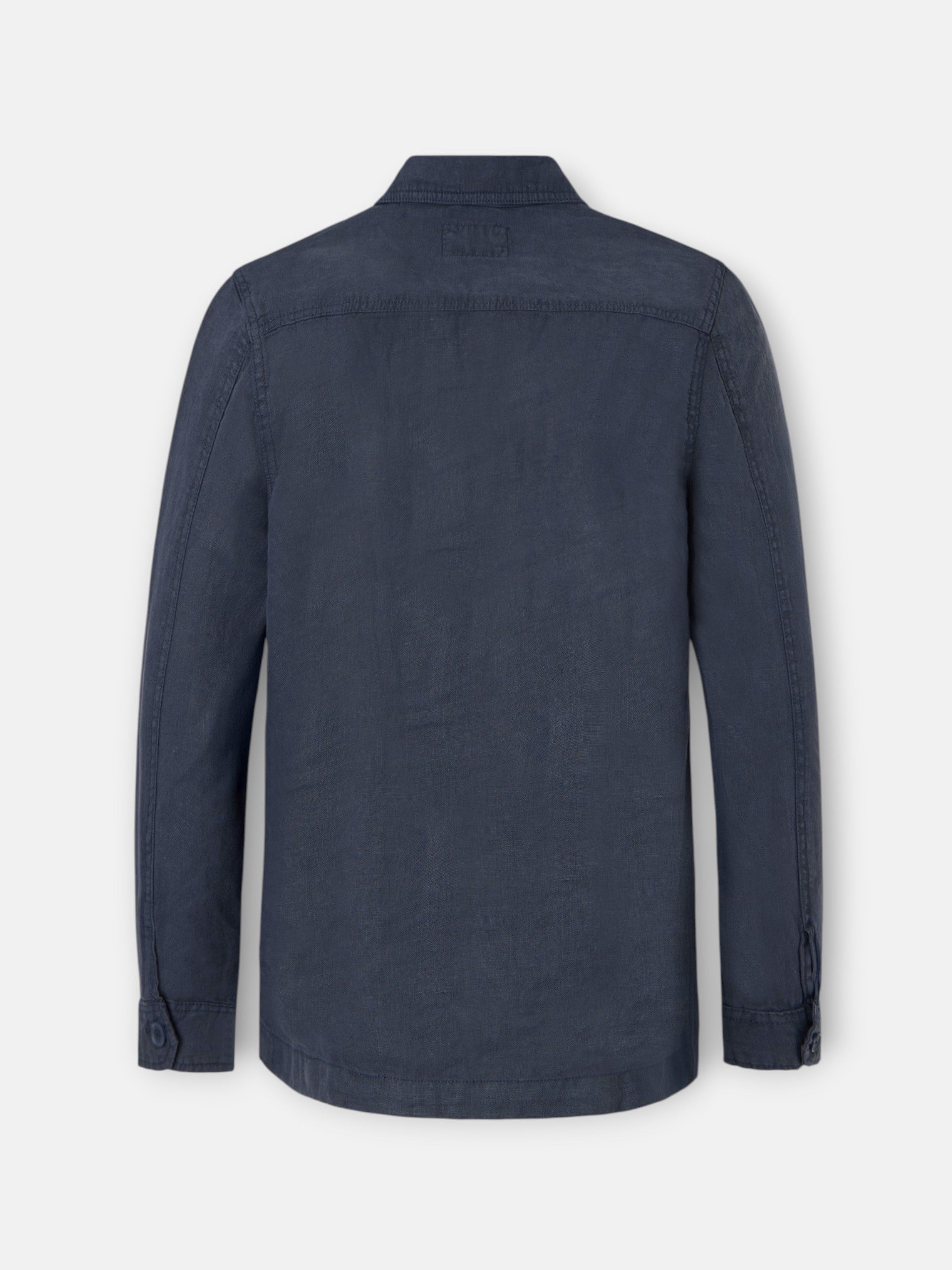 Blue linen overshirt