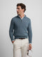 Pull uni à demi-fermeture éclair bleu pétrole