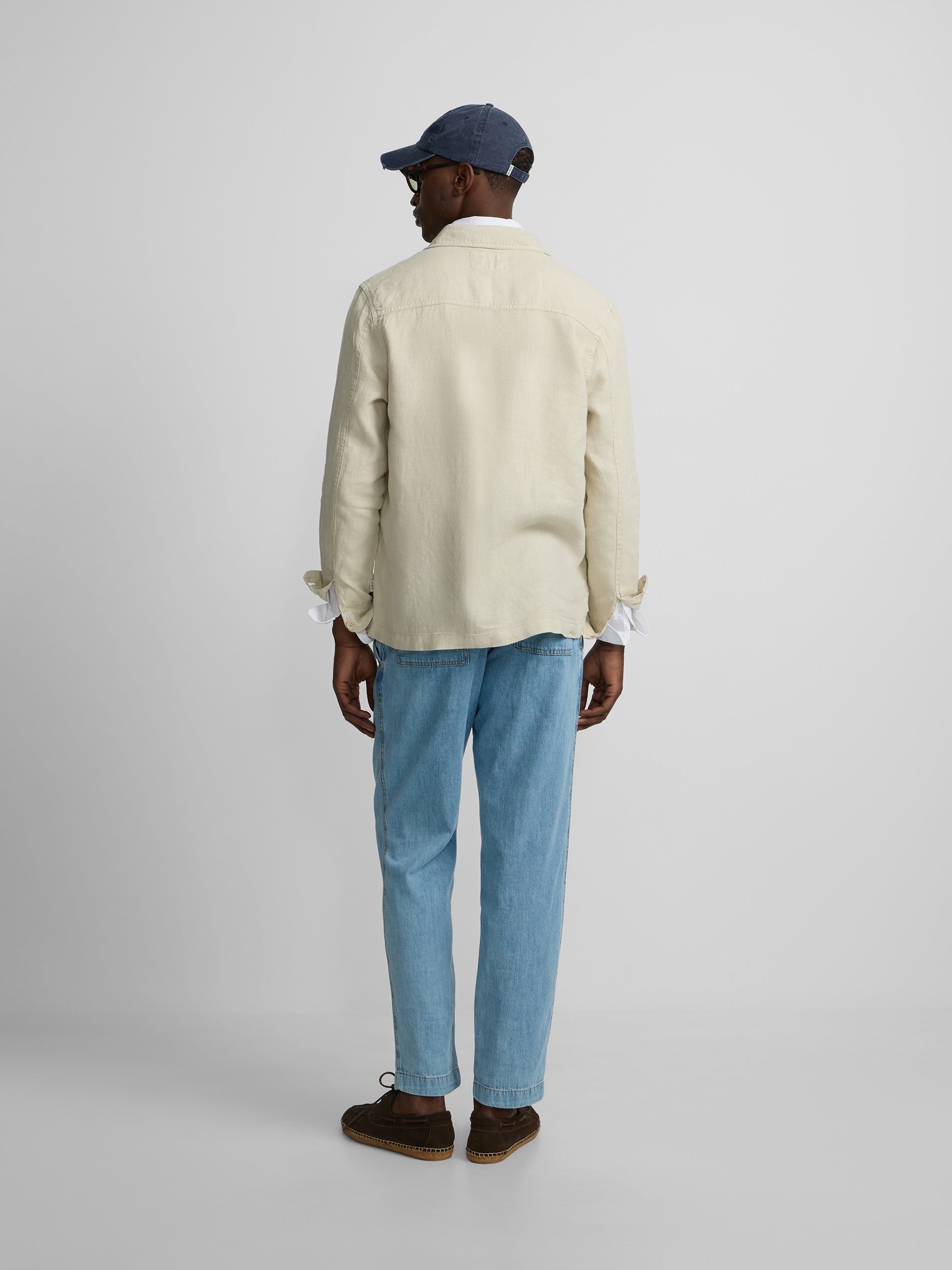 Medium beige linen overshirt