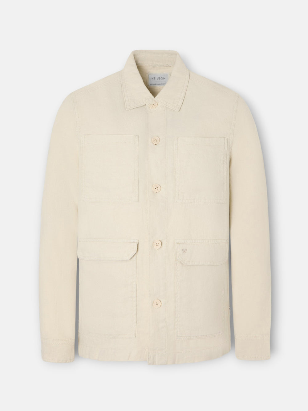 Surchemise en lin beige moyen