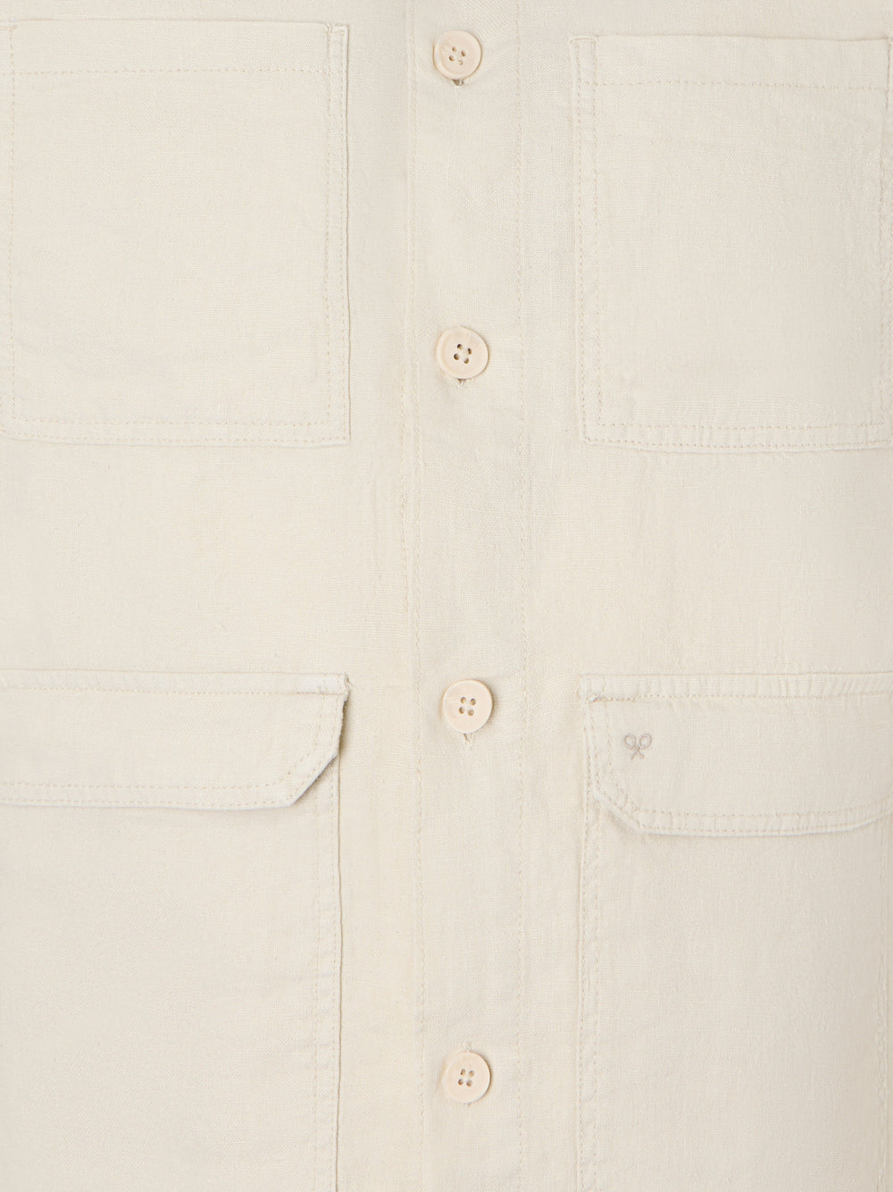 Surchemise en lin beige moyen
