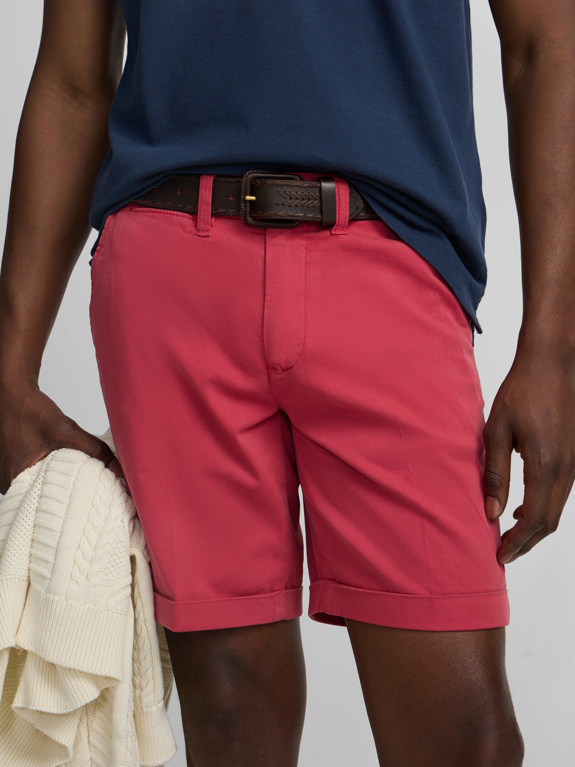Classic coral Bermuda shorts