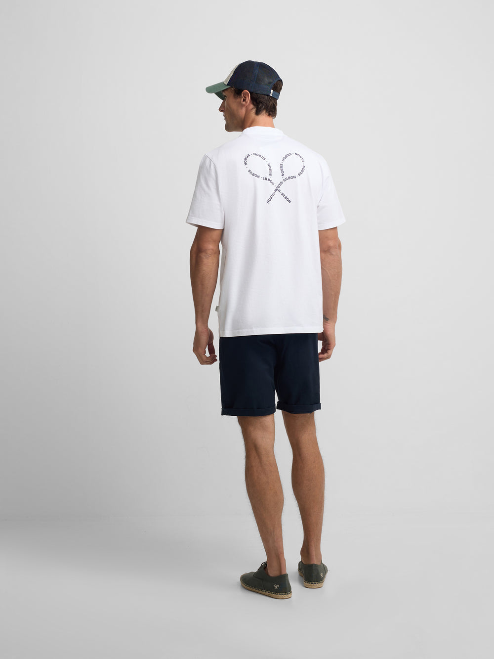 T-shirt raquetes lettering branca