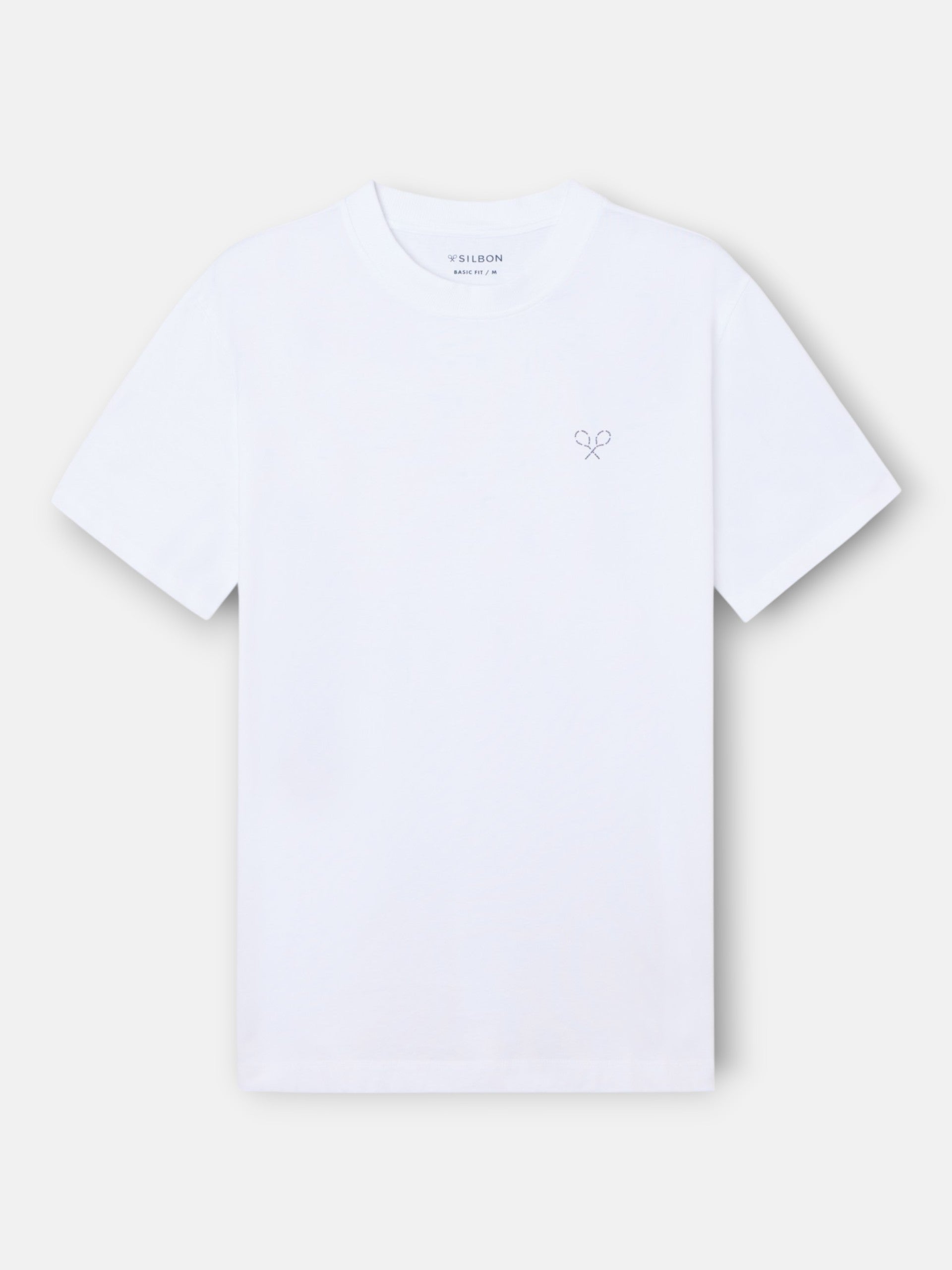 T-shirt raquetes lettering branca