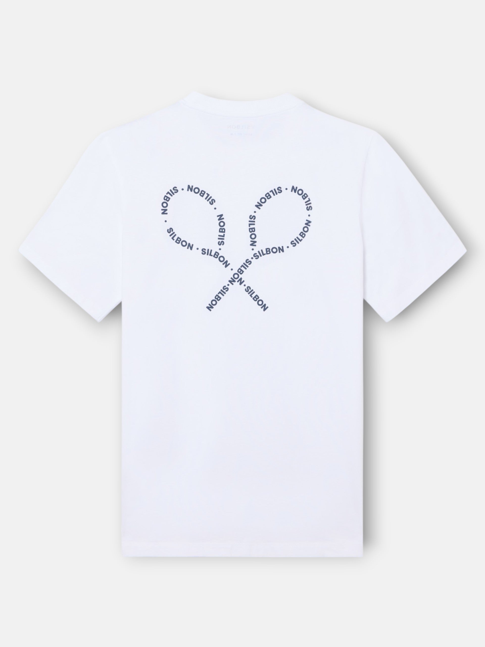 T-shirt raquetes lettering branca