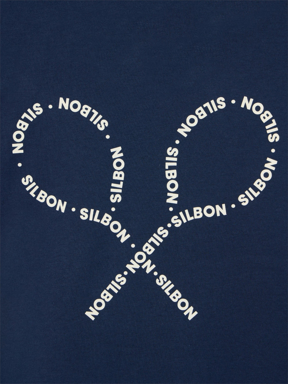 T-shirt raquettes lettrage bleu marine