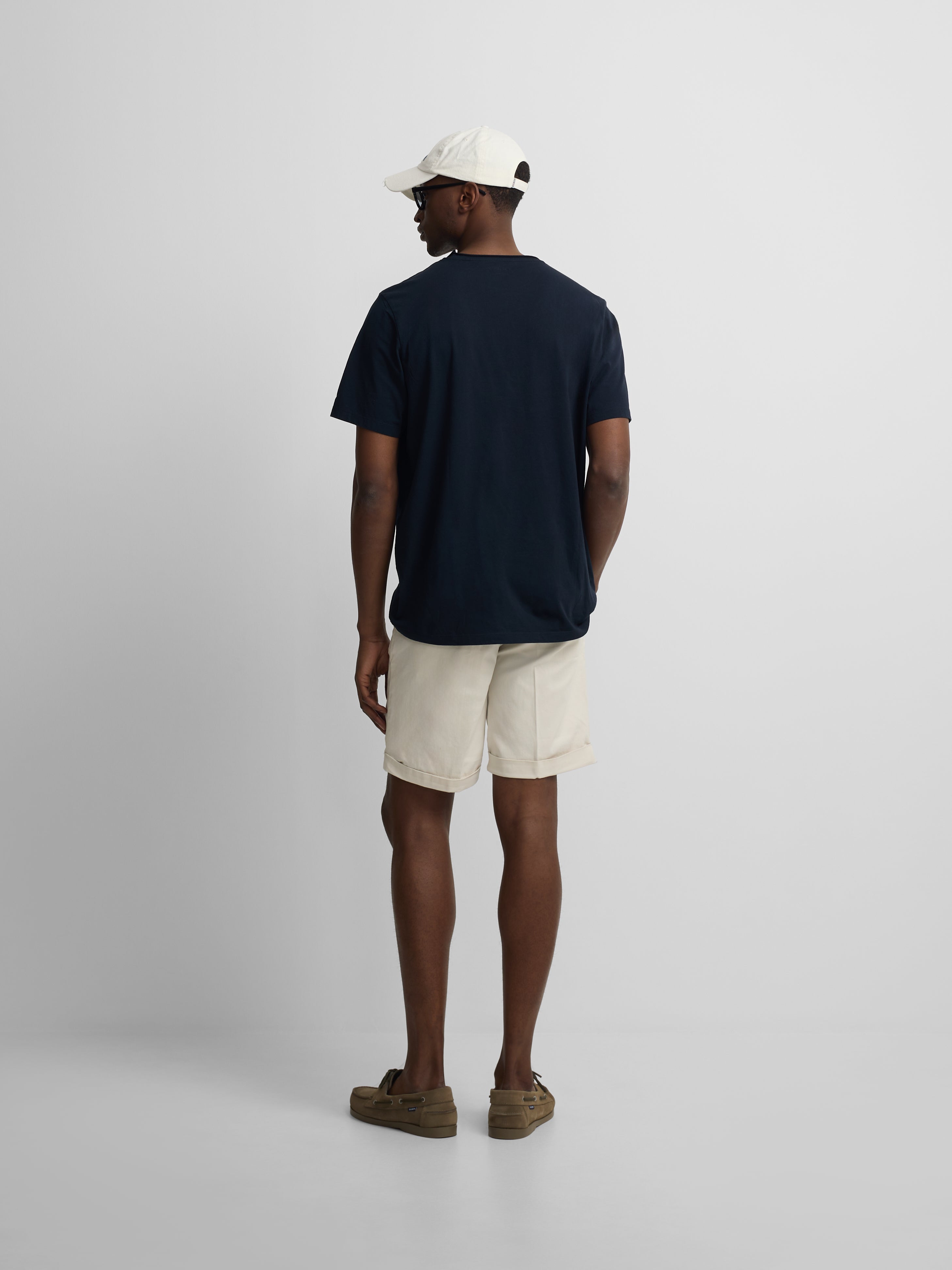 Navy blue turtleneck t-shirt