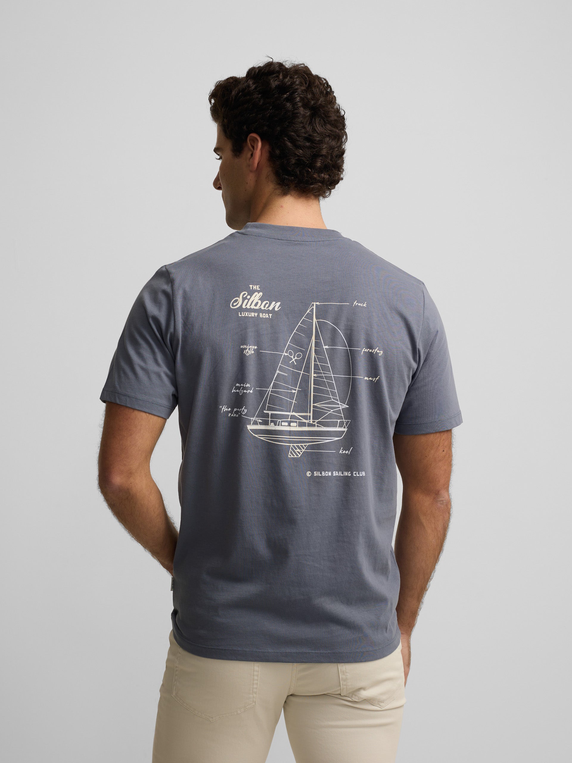 T-shirt de luxe bateau bleu indigo
