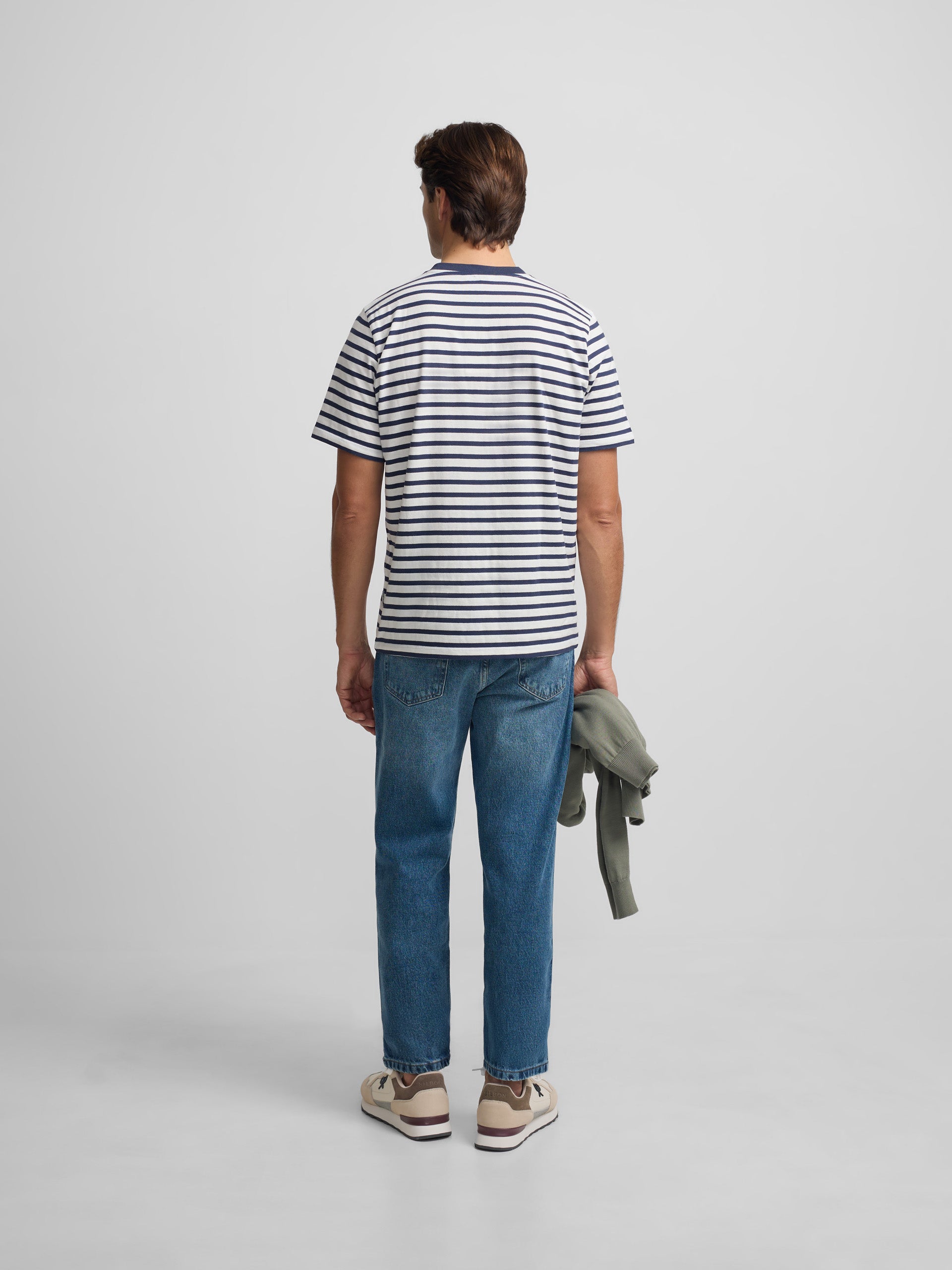 Rustic navy striped t-shirt