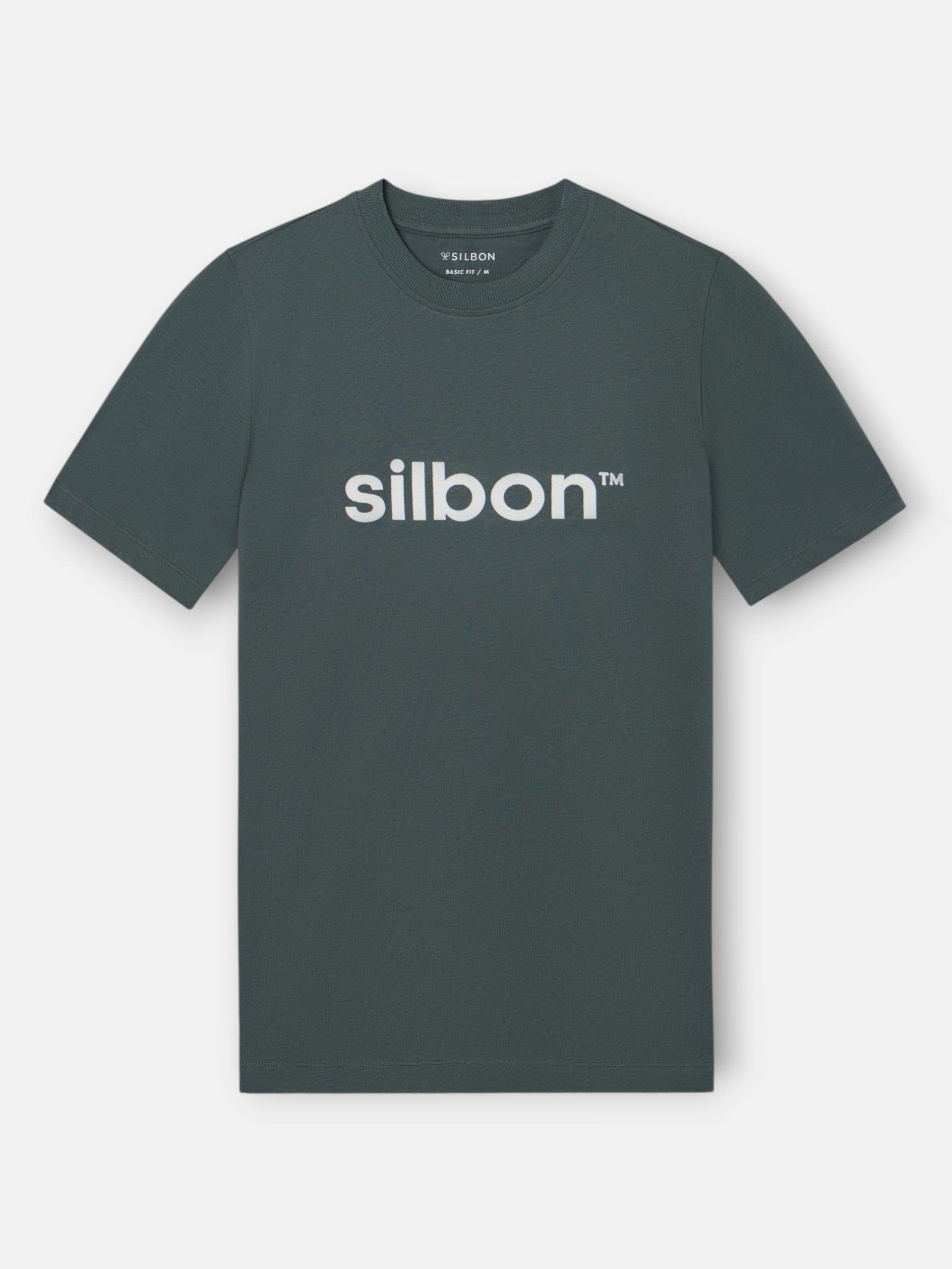 Camiseta Silbon flock verde oscuro