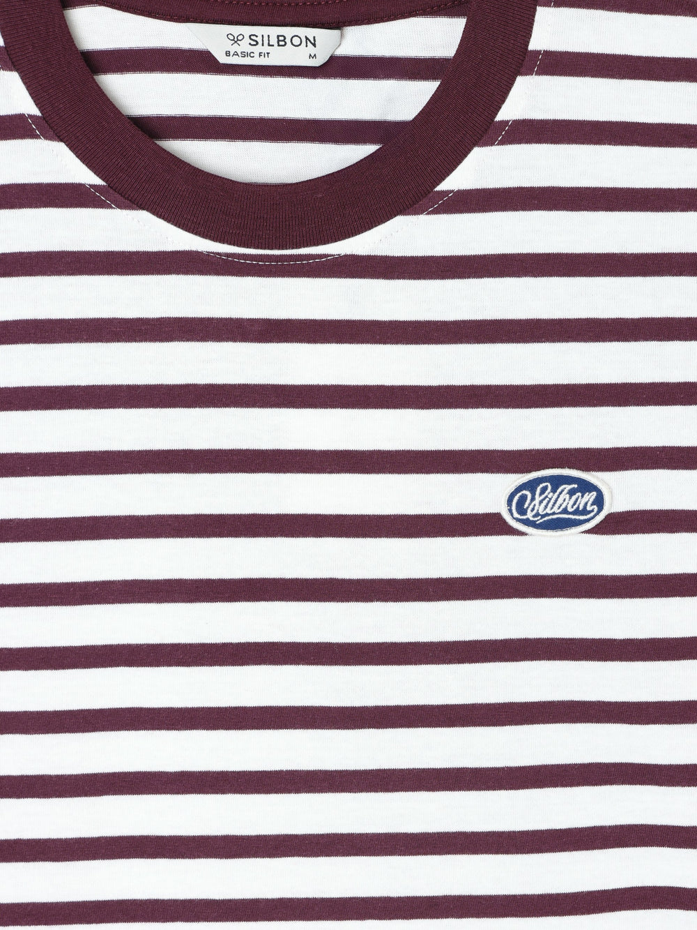 Camisola rústica riscas bordô