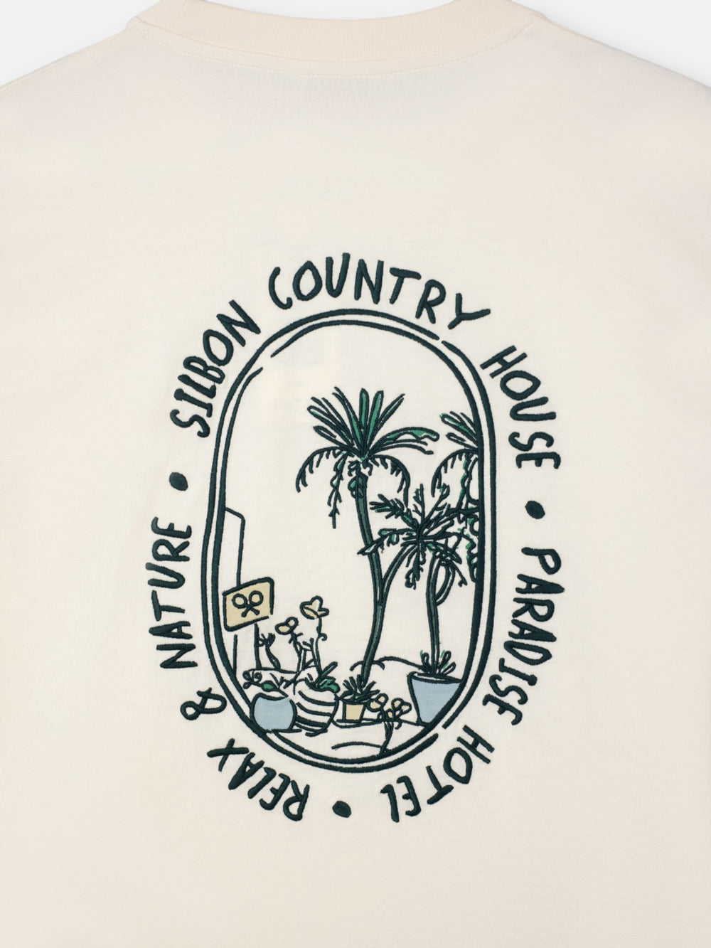 Camiseta Silbon country house crema