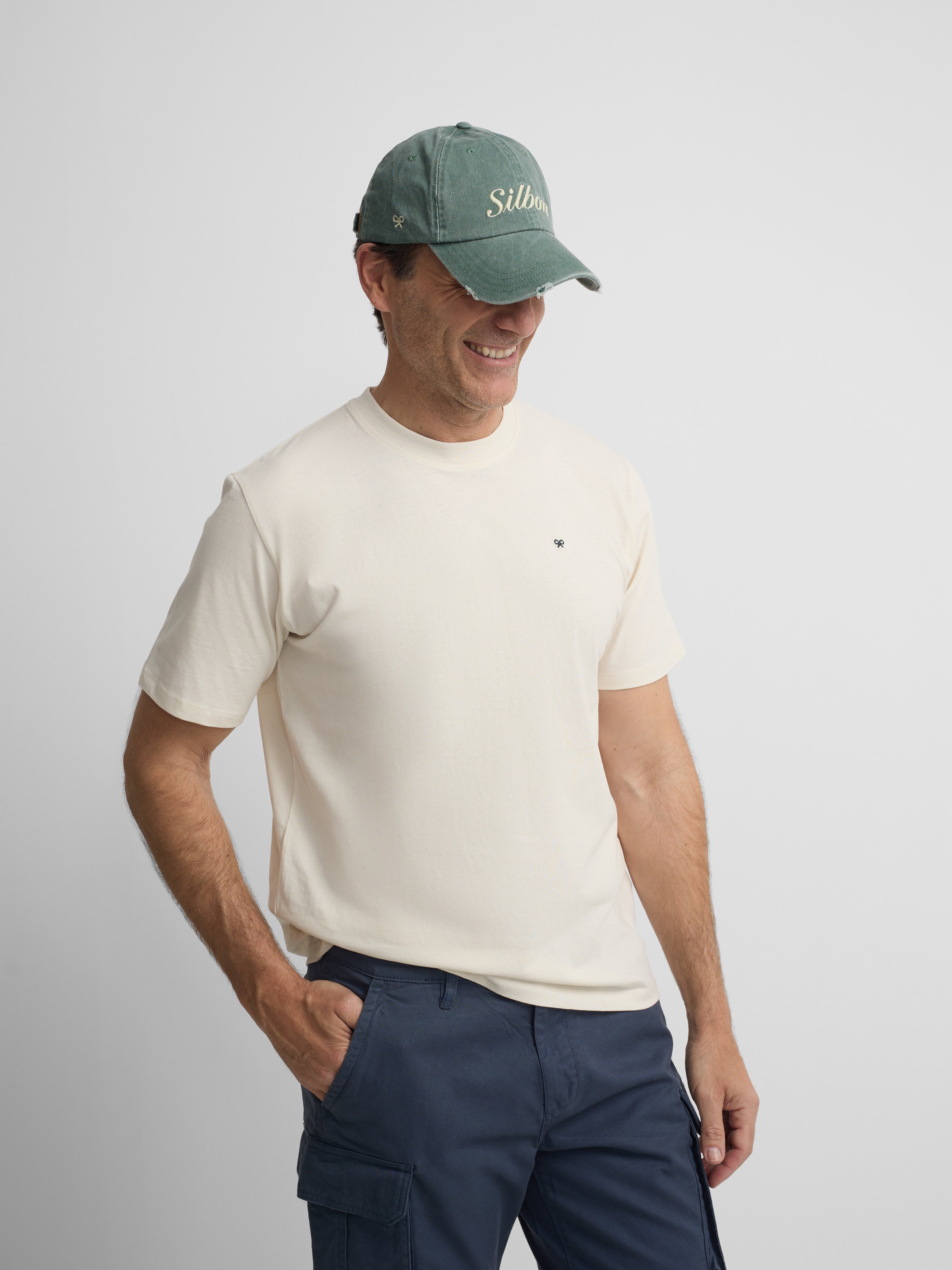 T-shirt Silbon country house creme