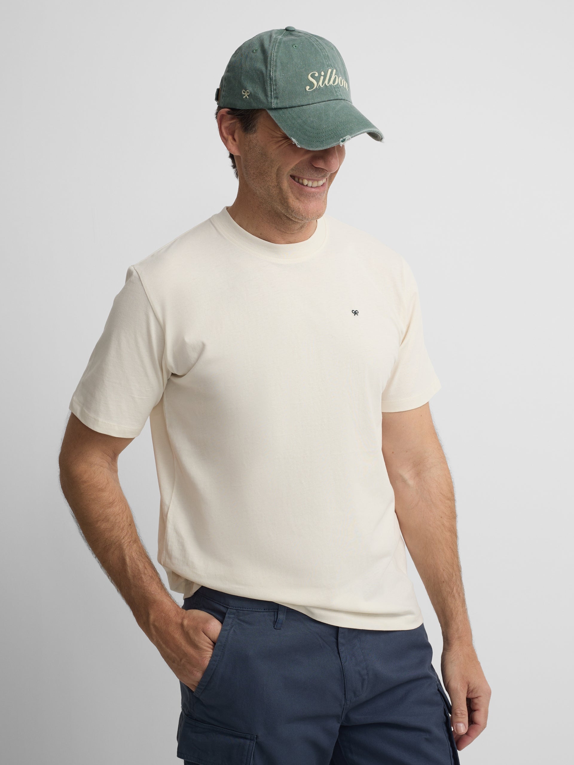 Casquette brodée vert moyen