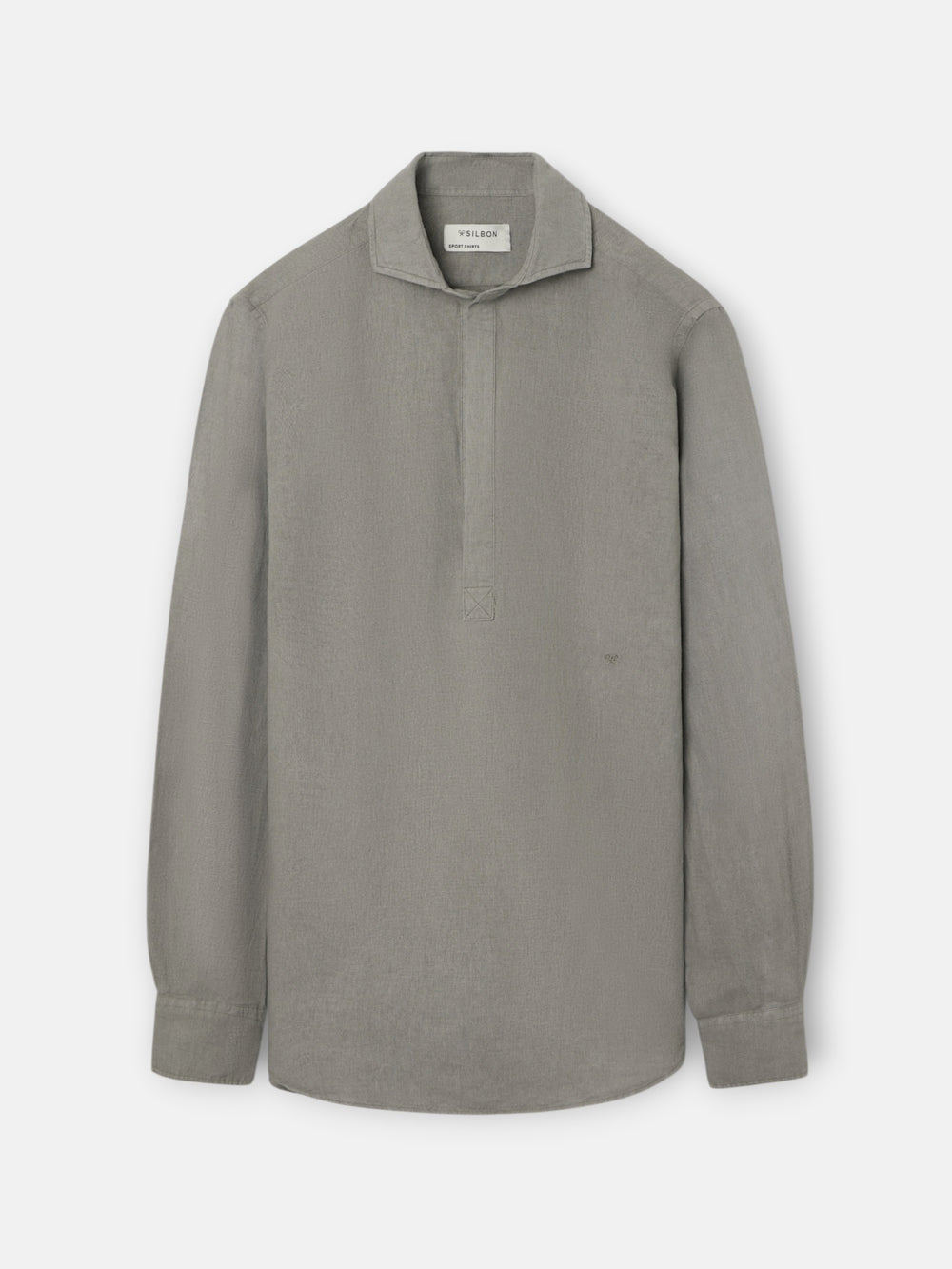 Chemise en lin uni verte
