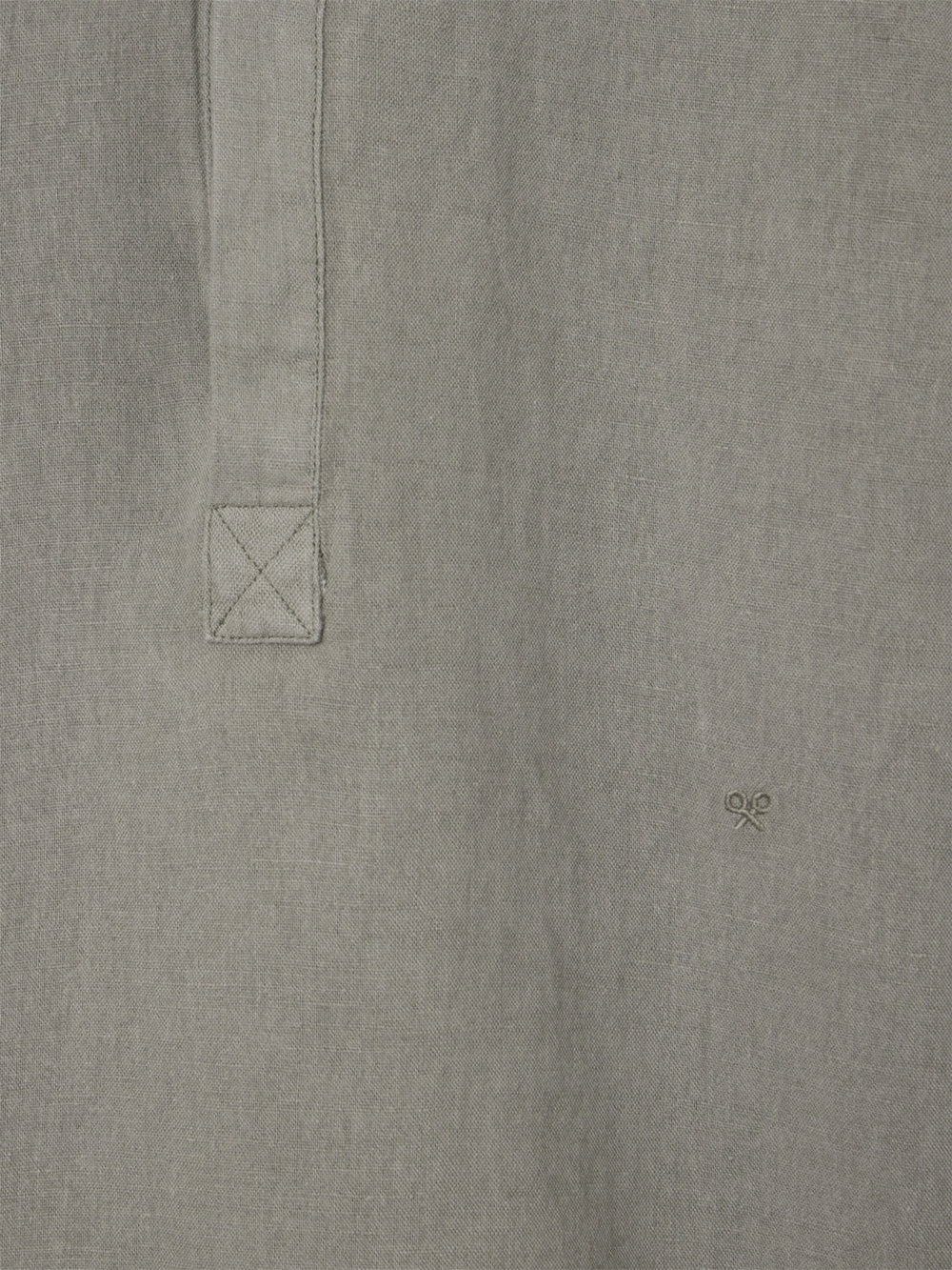 Chemise en lin uni verte