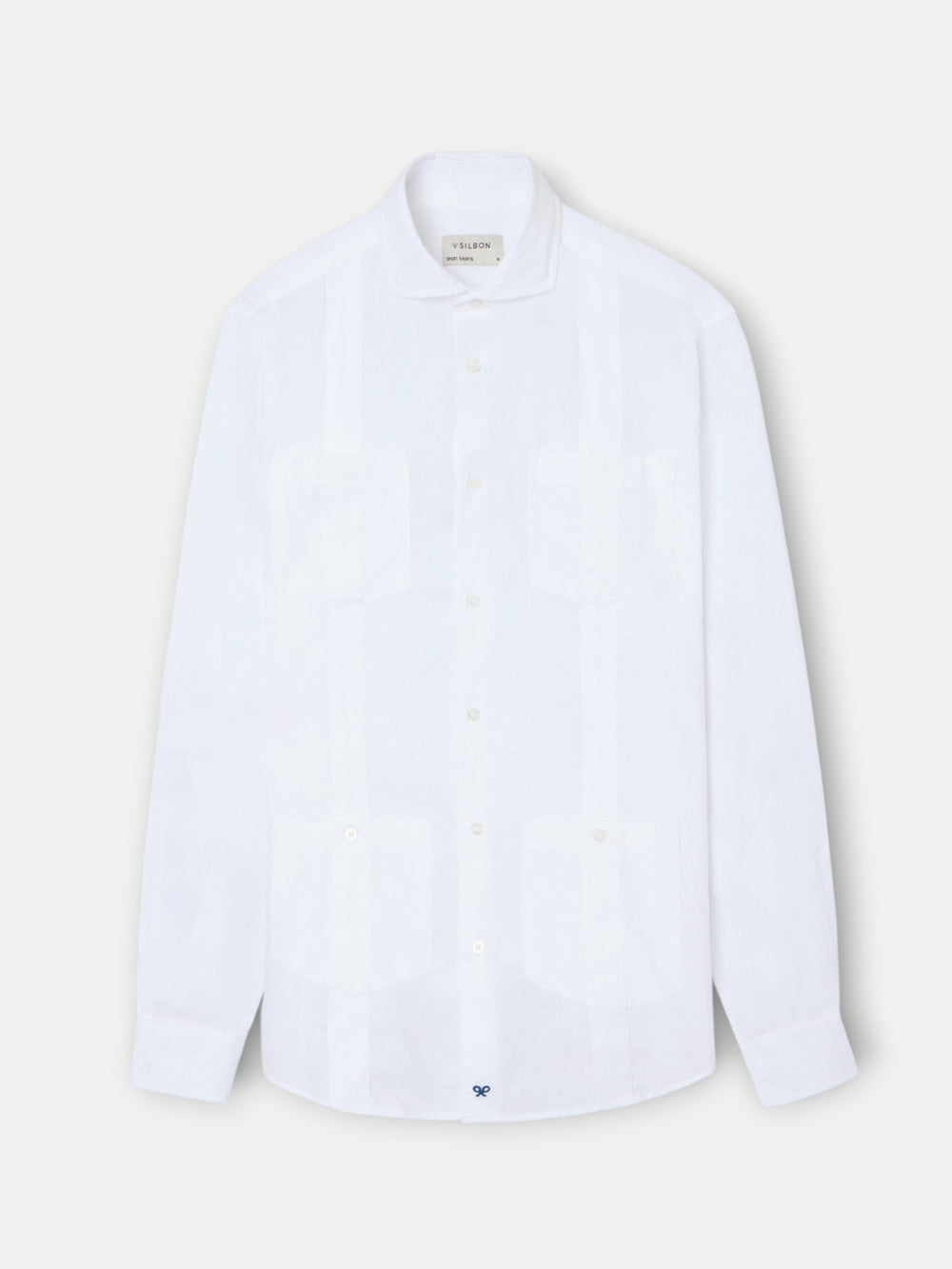 Guayabera sport en lin blanc