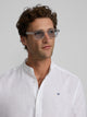 Camisa sport cuello mao blanco