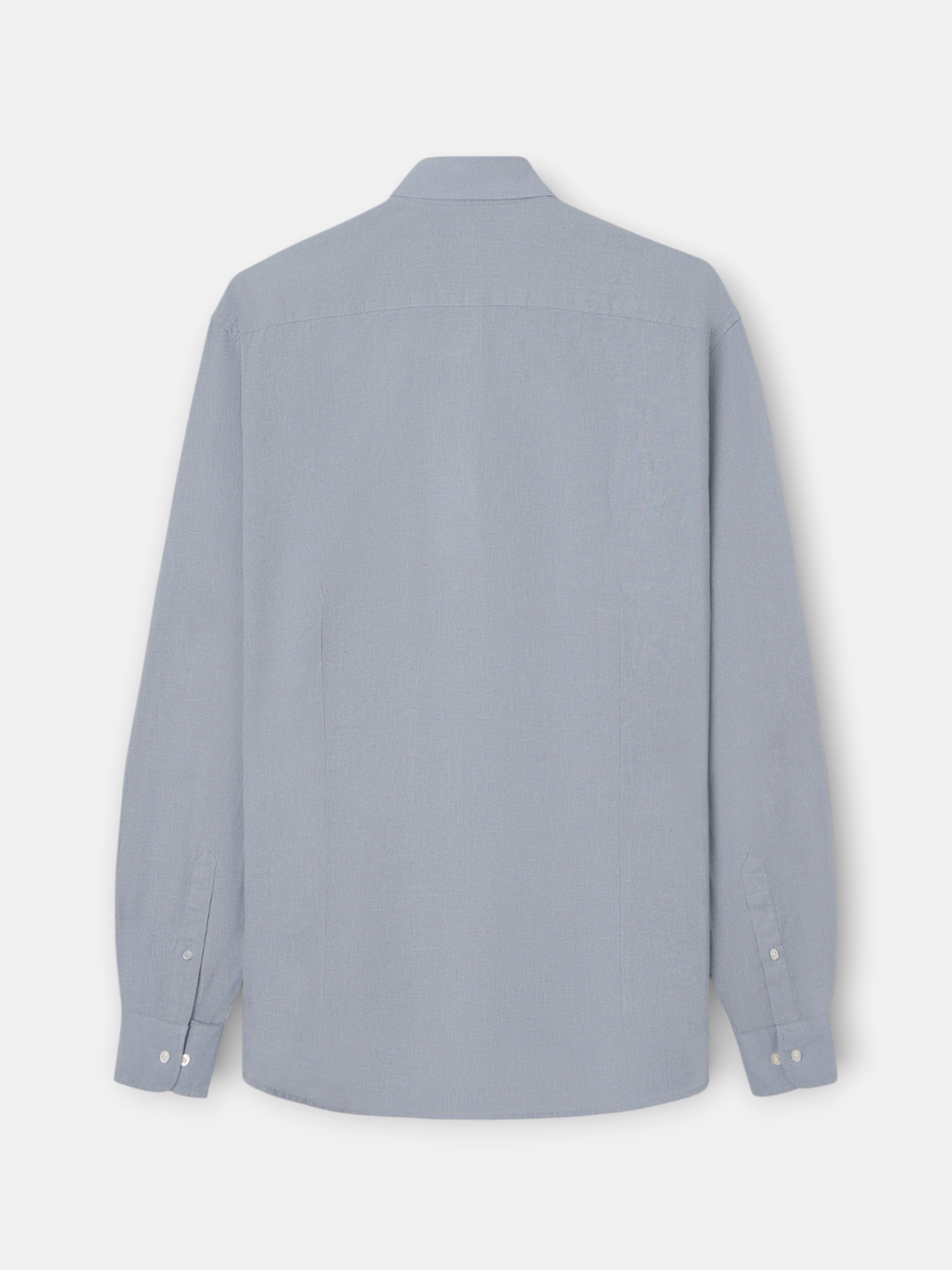 Camisa sport lino azul gris