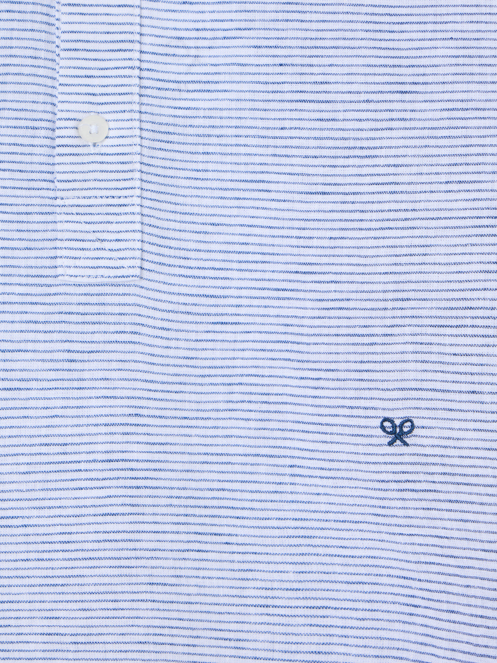 Polera sport lino rayas horizontales marino