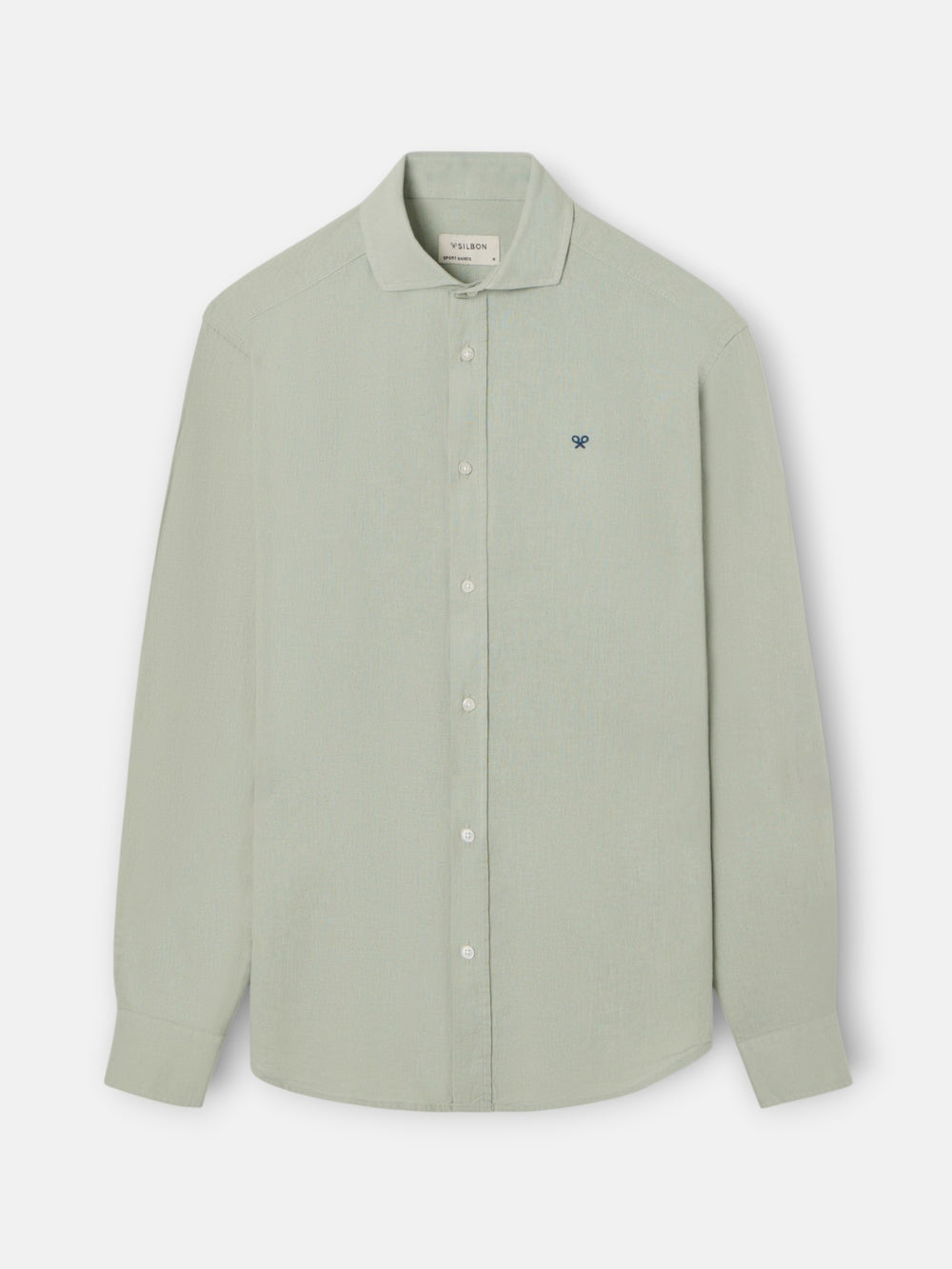 Camisa sport lino verde medio