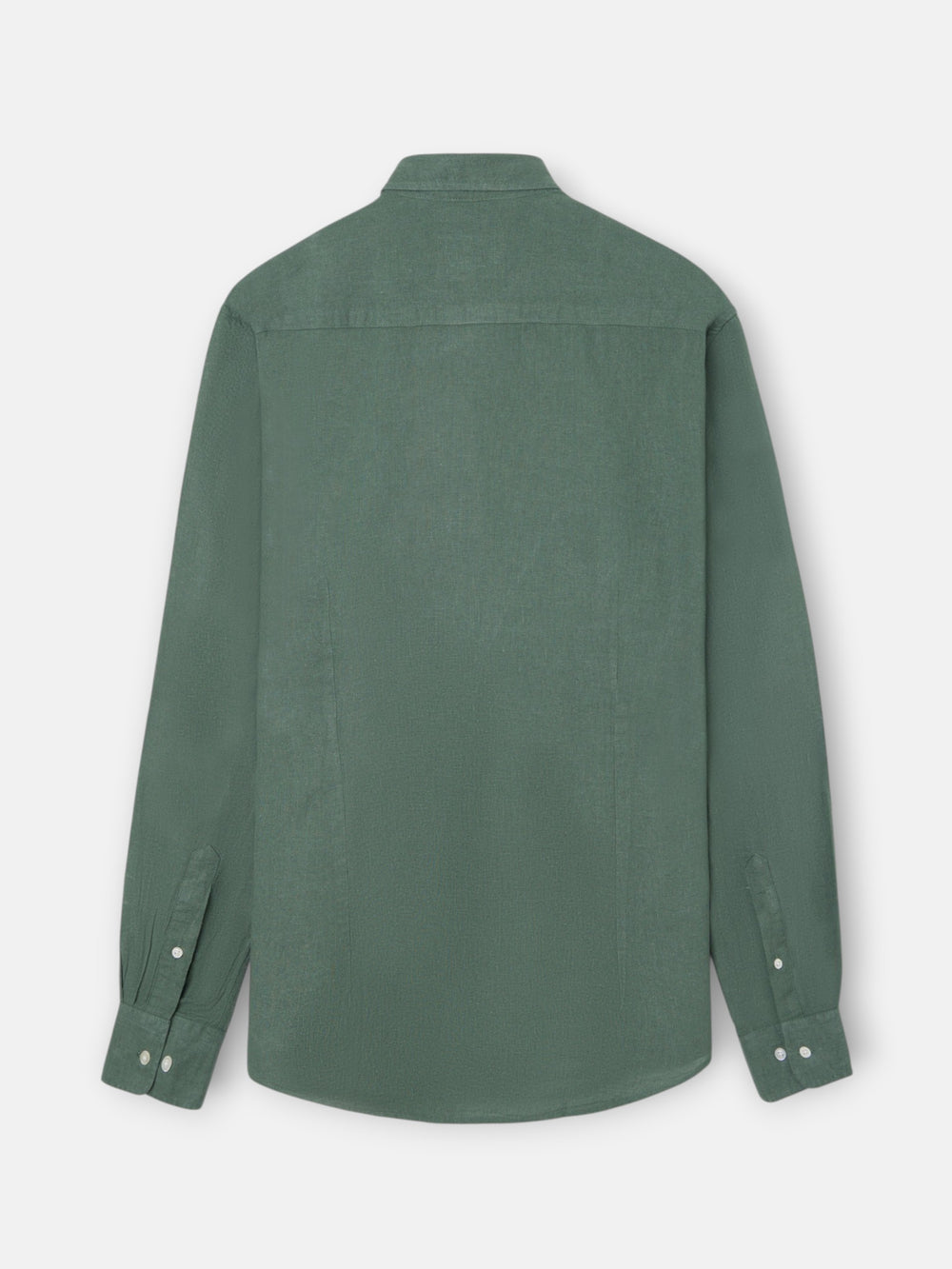 Camisa desportiva de linho verde escuro