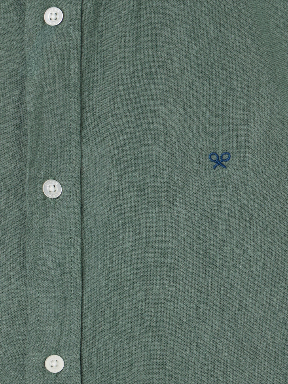 Camisa desportiva de linho verde escuro