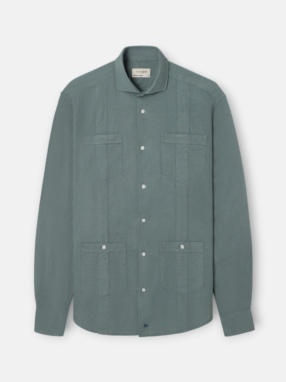 Guayabera sport en lin vert