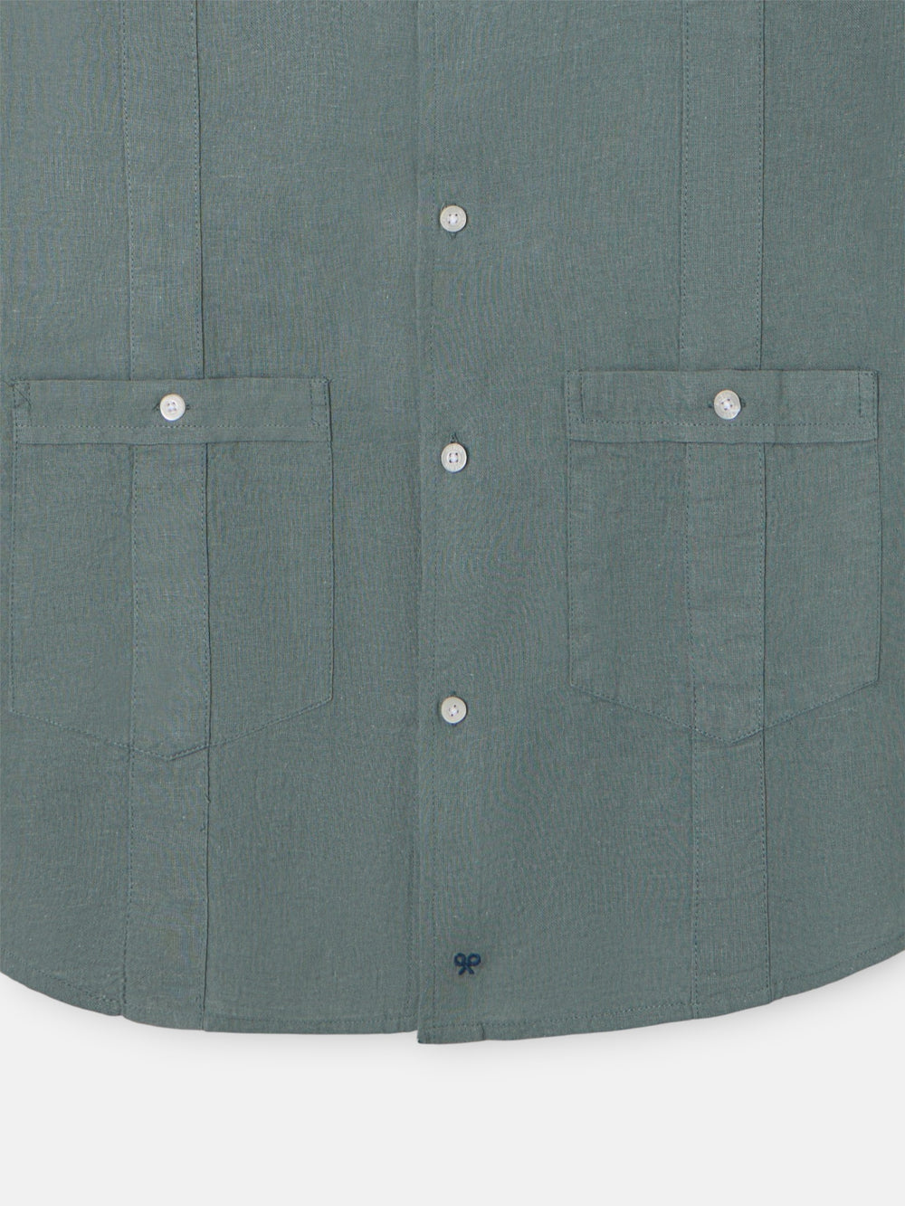 Guayabera sport en lin vert