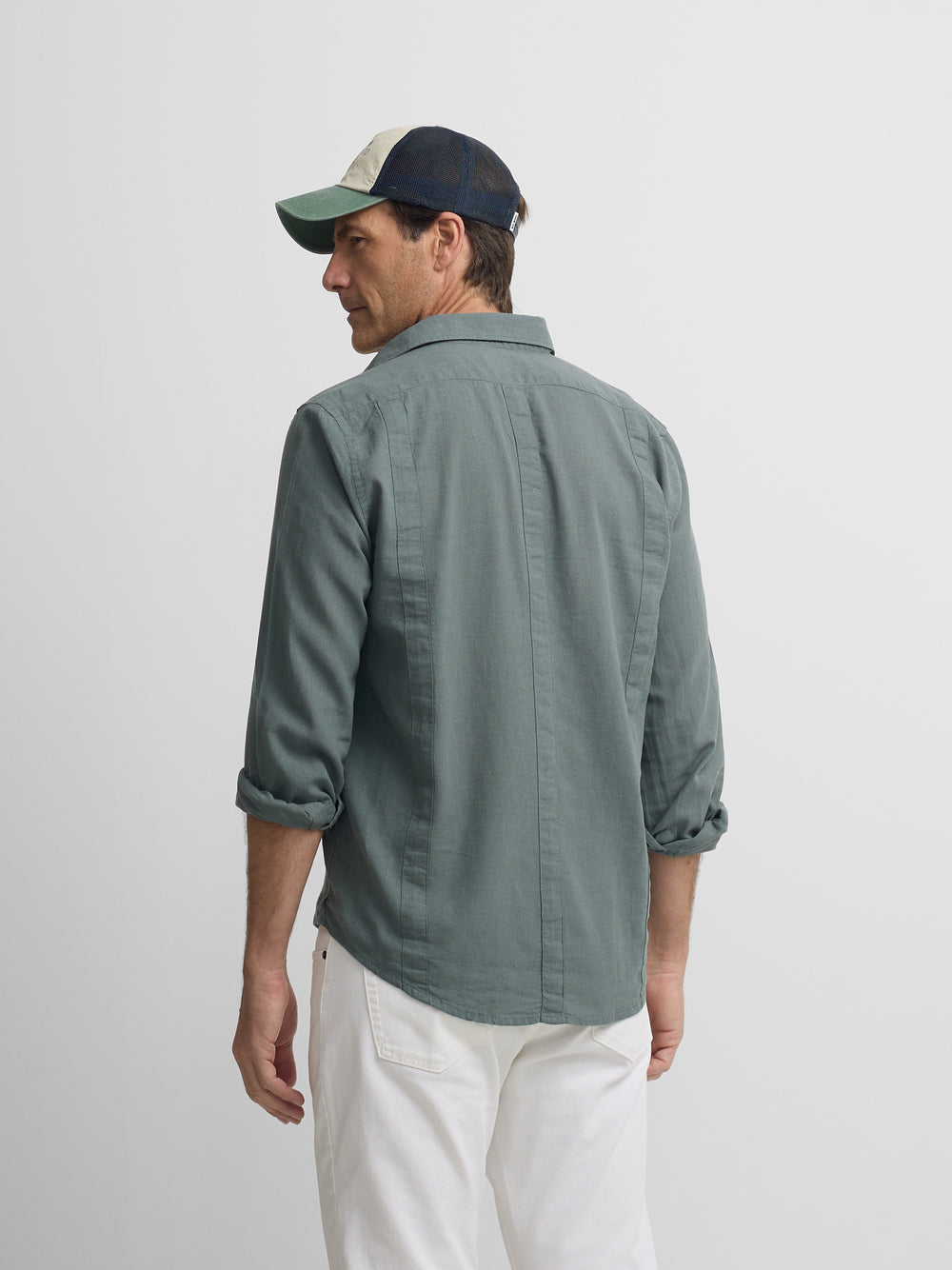 Guayabera sport en lin vert