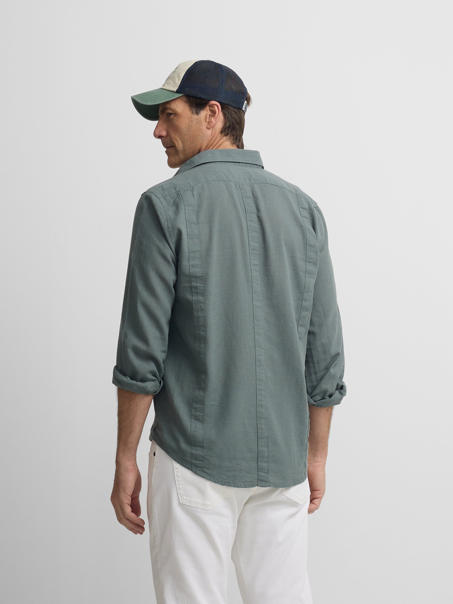 Guayabera sport en lin vert