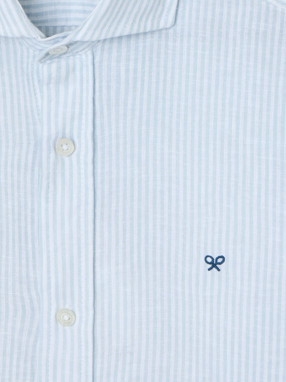 Camisa sport lino rayas verde