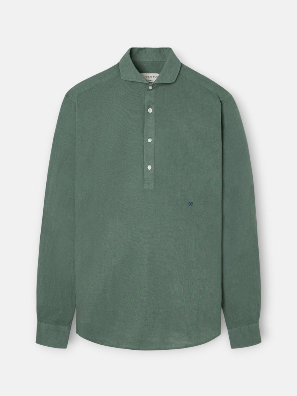 Polo sport en lin vert foncé
