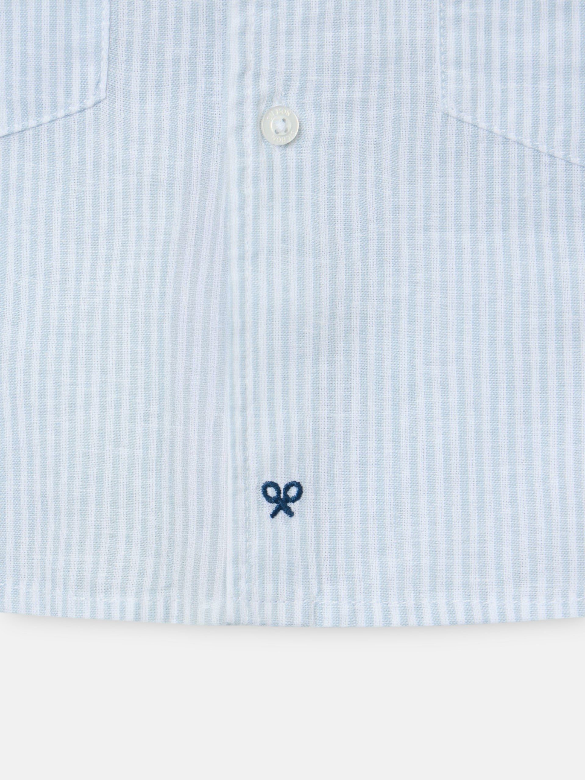 Guayabera sport lino rayas verdes