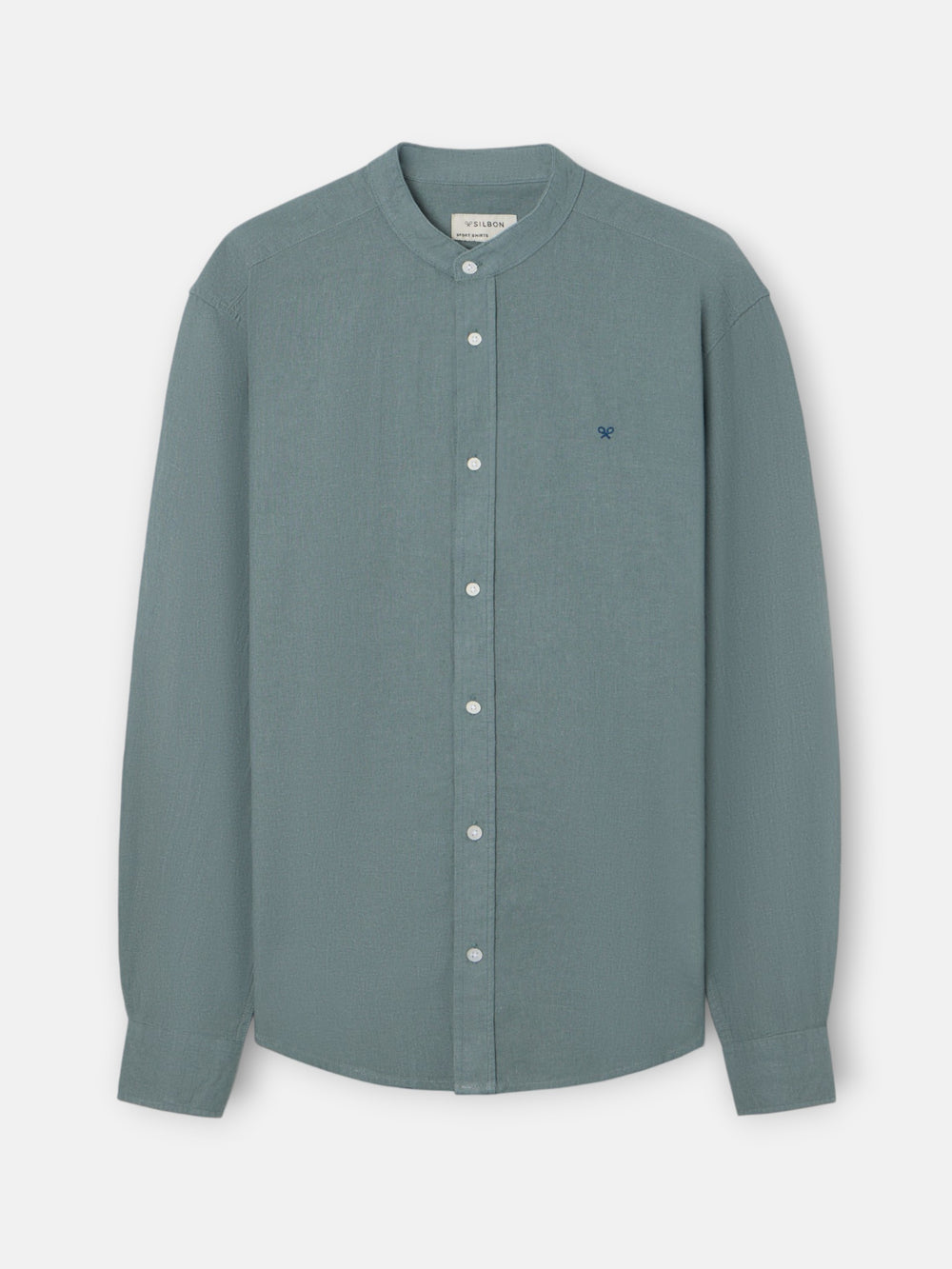 Camisa sport cuello mao verde