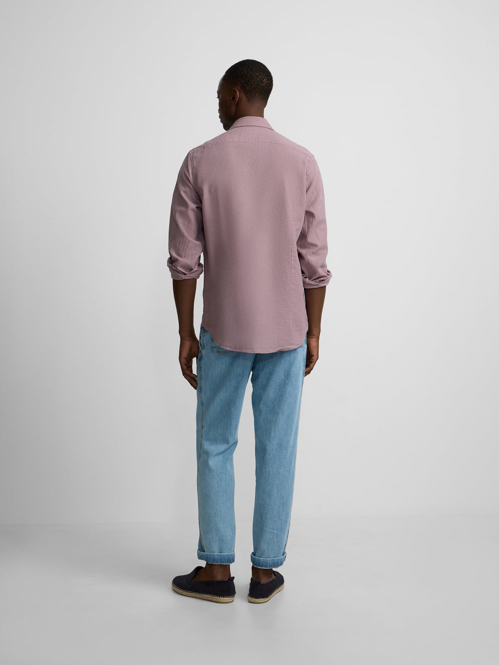 Camisa sport lino burdeos