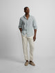 Pantalon sport cinco bolsillos lino piedra