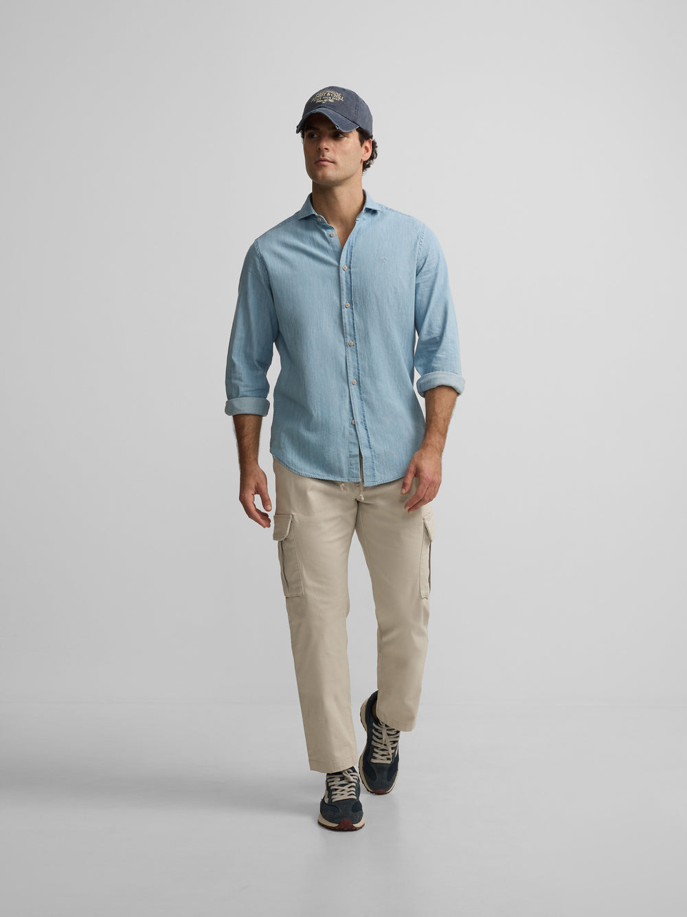 Pantalon sport jogger cargo beige