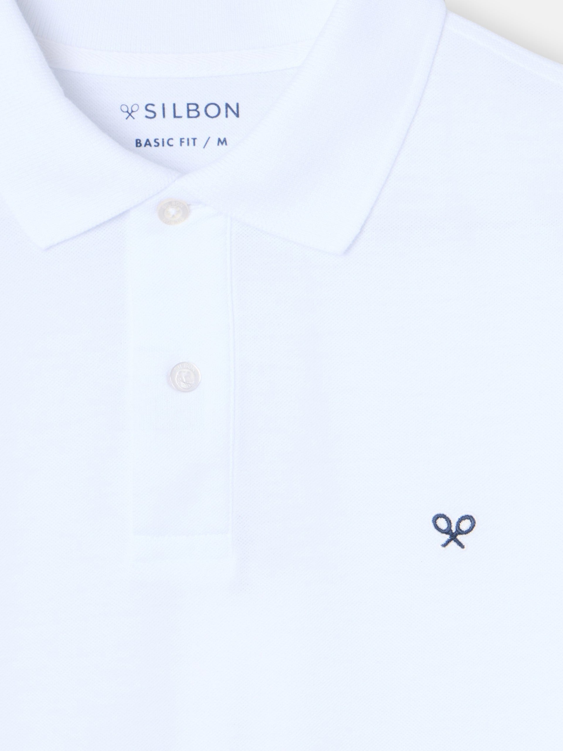 White light piqué polo