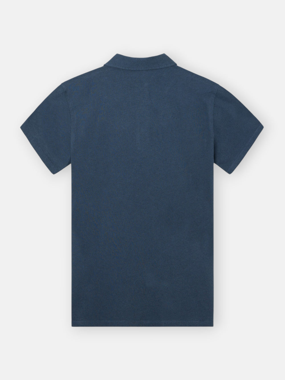 Polo lino tapeta larga azul marino