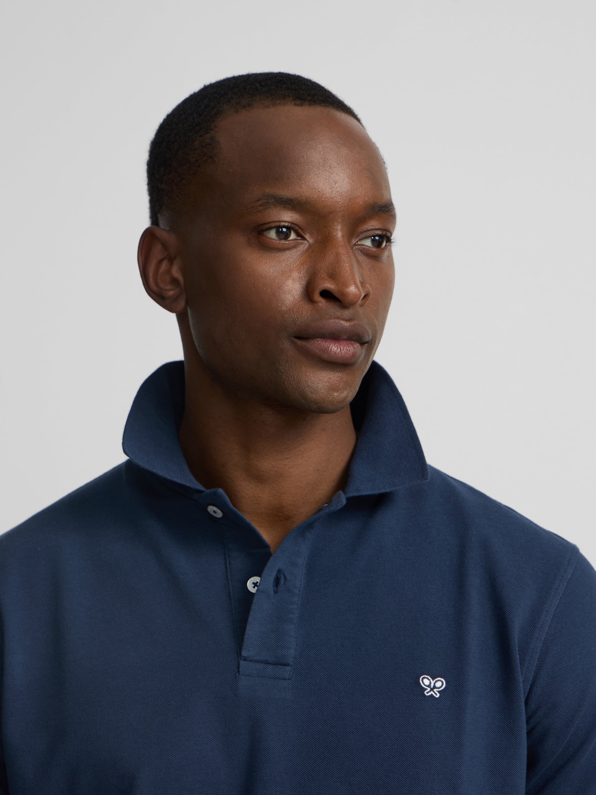 Polo pique light marino
