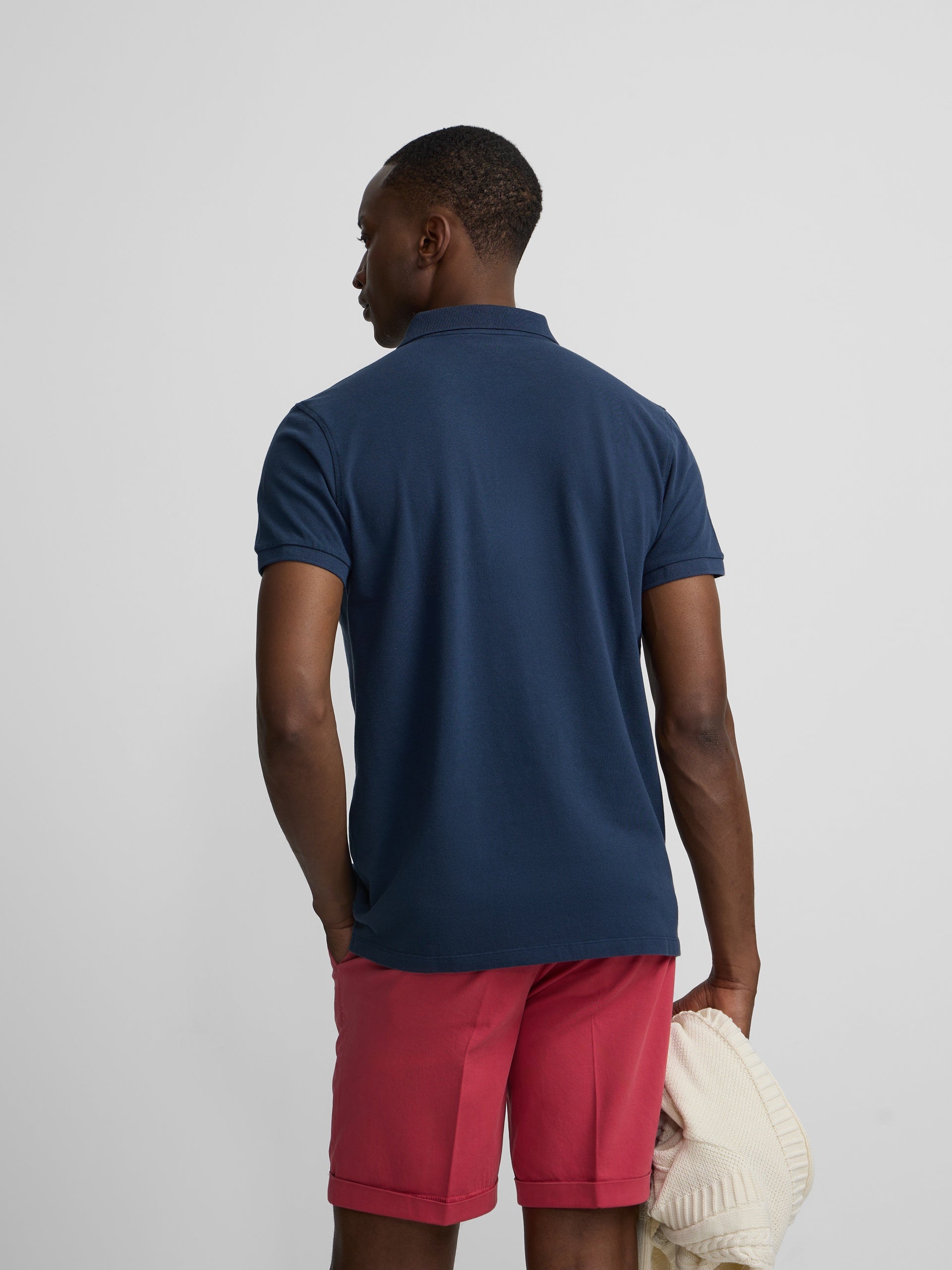 Polo pique light marino